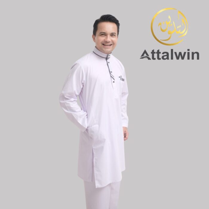 Attalwin - Koko Gamis Jubah Pria Setelan Kurtah Umroh Haji Tanpa Manset SD040